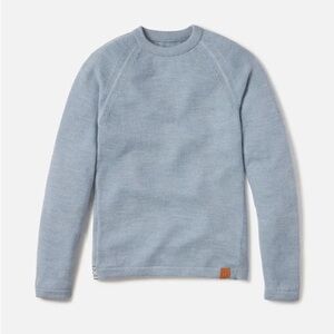 PAKA Alpaca Wool Crewneck Sweater in Soft Blue - ridiculously soft